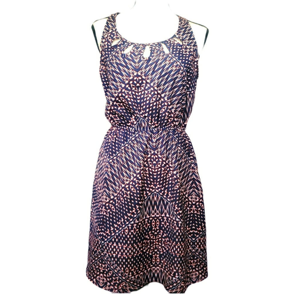 Sold Sequin 💕 Hearts 💕 Navy &Orange print dress
